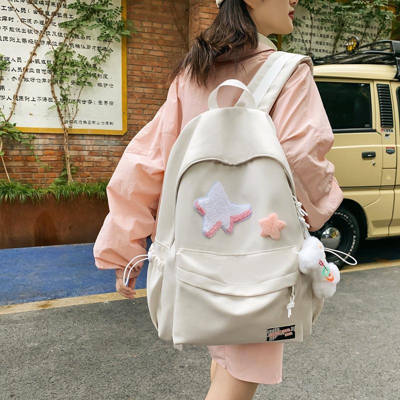 

Sweet wind small fresh soft sister literature and art student schoolbag color junior high school student backpack