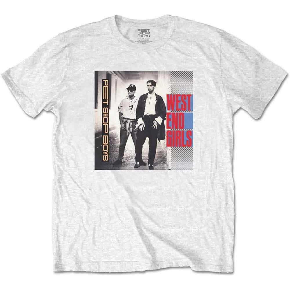 Unisex Shirt Cotton Oversize Large Size Pet Shop Boys West End Girls T-Shirt White New