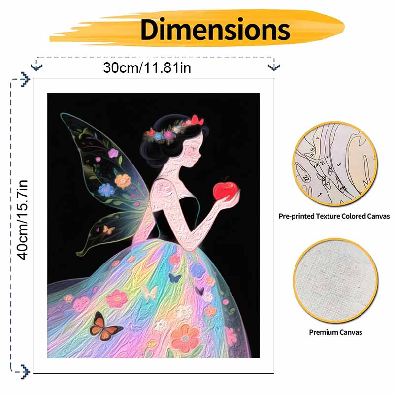 Disney Fairy Princess Oil Painting Hand Painting Coloring Painting Handmade Diy Home Decoration Gift