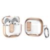 Rainbow Transparent Headphone Case with Stand and Locking Closure For Airpods 4 Pro2/Pro Case Shockproof With Hooks