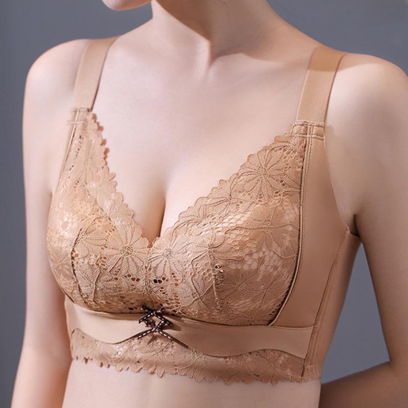 Raccolta della biancheria intima femminile Anello non in acciaio Comodo anti-cedimento Raccogli il vice seno Reggiseno regolabile con sensazione di calore
