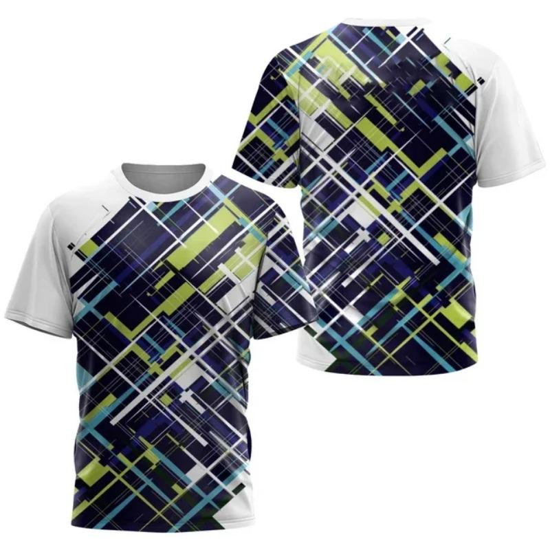 Fashion Simplicity Harajuku Sportswear T Shirt For Men Outdoor Badminton Table Tennis Training Clothing Casual O-neck Loose Tops