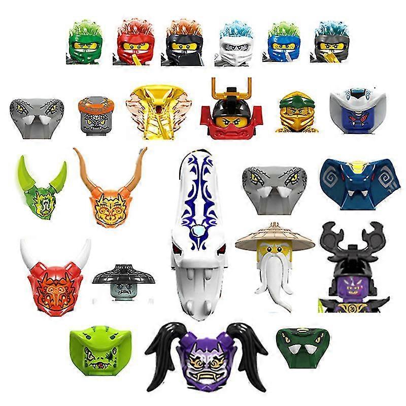 Mini Ninja Bausteine Figuren Bausteine Spielzeug Skelett Goldene Soldaten Schlangen Krieger Samurai Anime Filmserie Spielzeug für Jungen