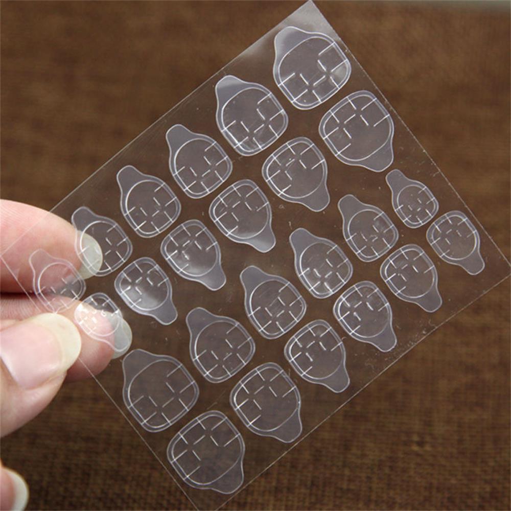 Women Transparent DIY Adhesive Tapes False Nail Tips Double Sided Stickers Extension Tool