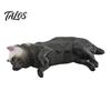 Realistic Animal Model Simulated Sleeping Dog Model, Lying French Bulldog Figurine, Mini Puppy Home Decor PVC Educational Toy for Toddlers Boys Girls