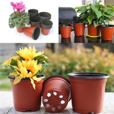 10 Pcs Small Plastic Round Flower Pot Terracotta Nursery Planter Home Decor