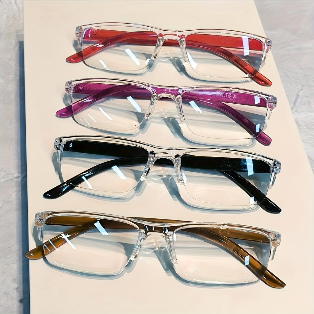 4 Pack Reading Glasses Blue Light Blocking Mix Color Reading Glasses for Women Presbyopic Correction with 1.0D to 4.0D Diopter