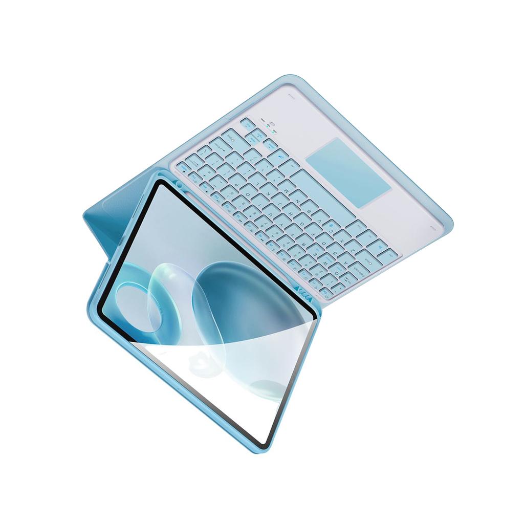 Wireless BT Keyboard USB Keypad with PU Leather Protecting Case for Tablet Compatible with AIr3 10.5in Pro