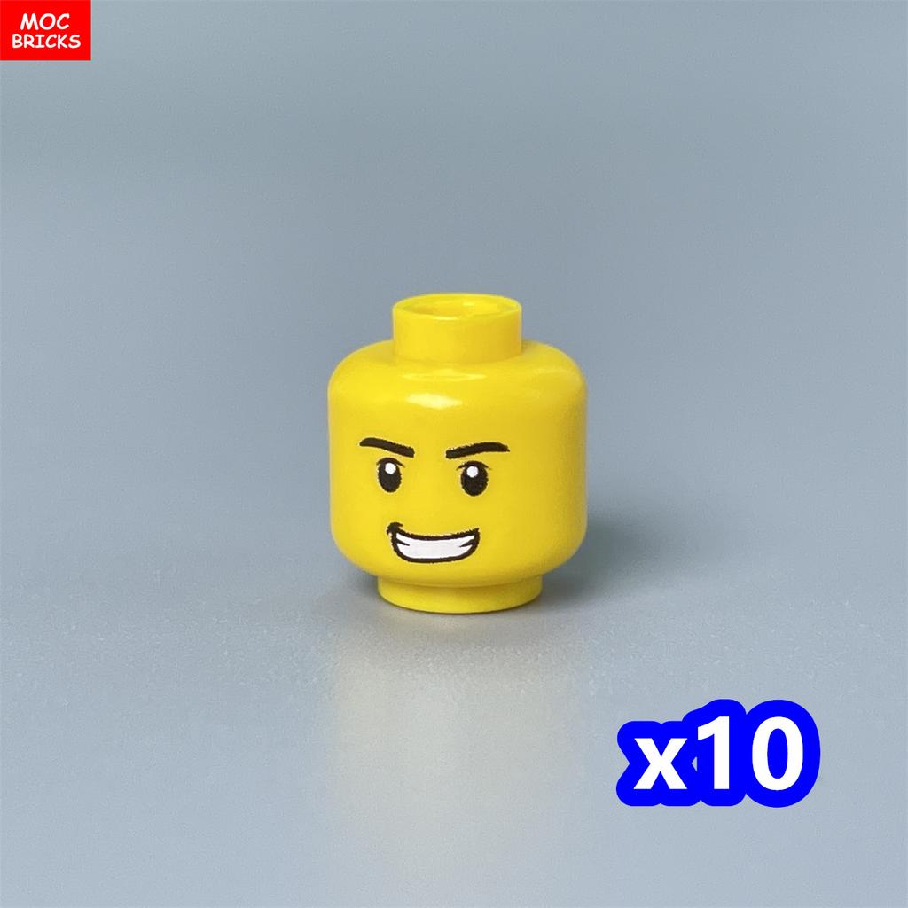 Custom Build Bricks Printed Head Face Expression 4cm Action Figure Body Part DIY Educational Toy Creating Bricks Toysets Ideal For Youngsters Gift