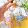 2pcs/set Magnetic Plush Animal Key Buckle Panda Cartoon Couple Pendants Fruit Bag Charm  Friends