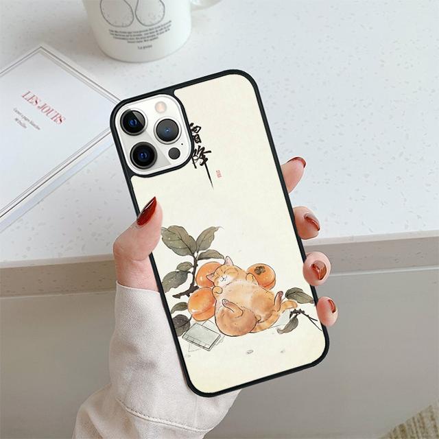 Japanese Cat Culture Aesthetic Art Phone Case For iPhone 17 Air 14 15 16 13 12 Cover For Apple Pro Max Plus