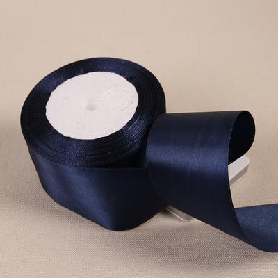 22meter/roll Navy Blue Polyester Satin Ribbon Chrismas Wedding Party Prom Decoration Cake Wrap Ribbons DIY Hair Accessories Bow
