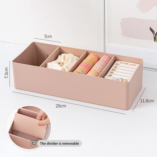 Adjustable Drawer Divider Box Multi-Compartment Drawer Organizer Desk Storage Box for Cosmetics Snacks with Removable Dividers