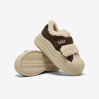 BASTO Chaussures d'Hiver Pelucheuses Décontractées pour Femmes E1911DM5