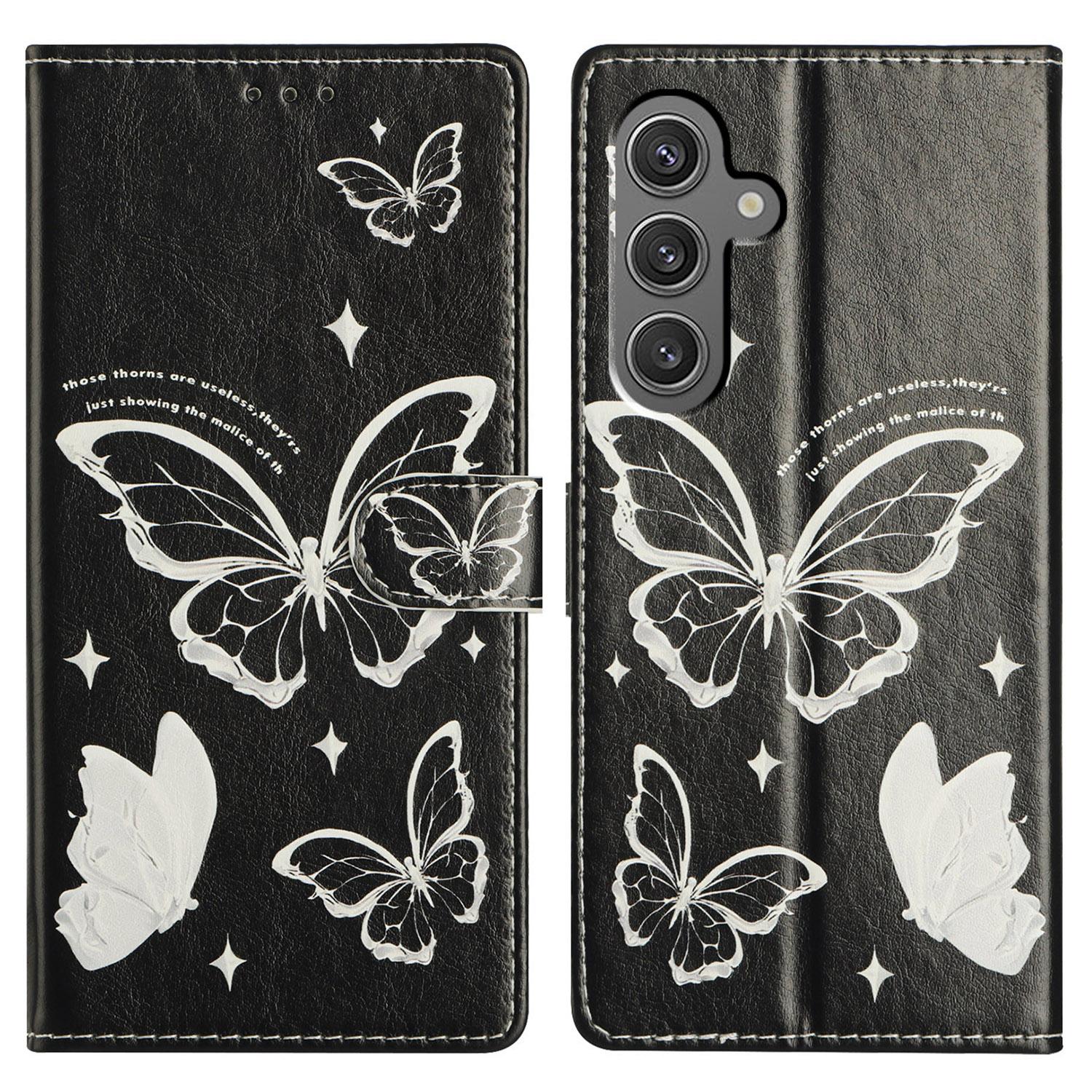 

For Samsung Galaxy A34 5G Case Pattern Printing Wallet Stand Flip Leather Phone Cover Butterfly
