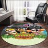 Jungle Pups Print Round Rug, Washable Floor Carpet, For Entryway Dorm Laundry Room Office Study, Home Decor Birthday Christmas Gift