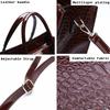 Women's Crocodile Pattern Handbag Luxury Vintage Large Capacity Tote Bag Leather Business Shoulder Bag For Female