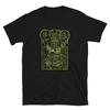 Santa Muerte Totenkopf Tag der Toten Halloween Goldene Majestät Esoterisches T-Shirt