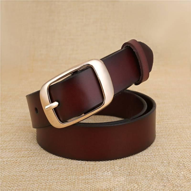Leather Belt Womens Alloy Buckle Fashion Casual Wide Waist Strap Wear Daily