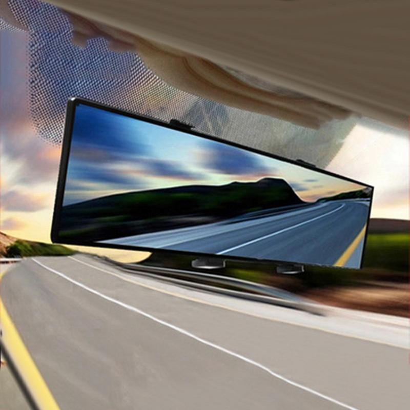 Breiter Spiegel fürs Auto, zum Anklipsen des Rückspiegels, Toter-Winkel-Spiegel, Panorama-Rückspiegel, universeller Blendschutz-Weitwinkelspiegel