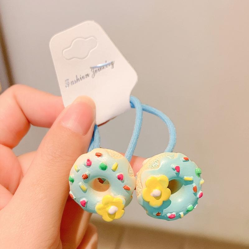 

2 шт./компл., симпатичная повязка для волос для девочек, мини-конфетного цвета, ролевые аксессуары, миниатюрный домашний декор, торт, детская кухня, резинка синий