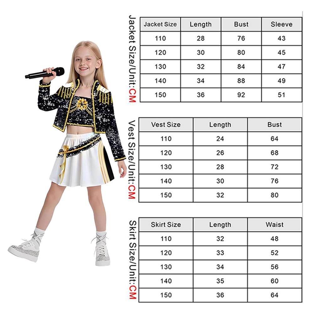 Girls Halloween Costume Mira Cosplay Kpop Warrior Costume Wigs Christmas Clothes Idol Group Star Singing And Dancing Artist Suit