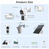 Wireless Solar Wifi PTZ Outdoor 4K 8MP Dual Len Low Power Security Battery Camera Color Night Surveillance Icsee