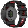 For Garmin Instinct 3 Solar 45mm/AMOLED 45mm Watch Band 22mm Dual Color Silicone Replacement Strap