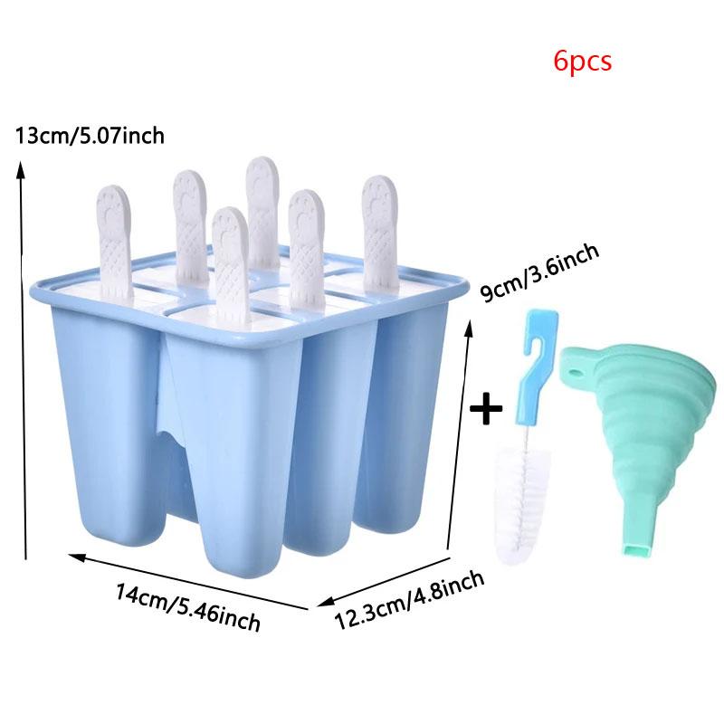 Ice Cream Molds Frozen Ice Cubes Mold Popsicle Maker Homemade Freezer Lolly Mould with Free Sticks Kitchen Popsicle Stick Mold