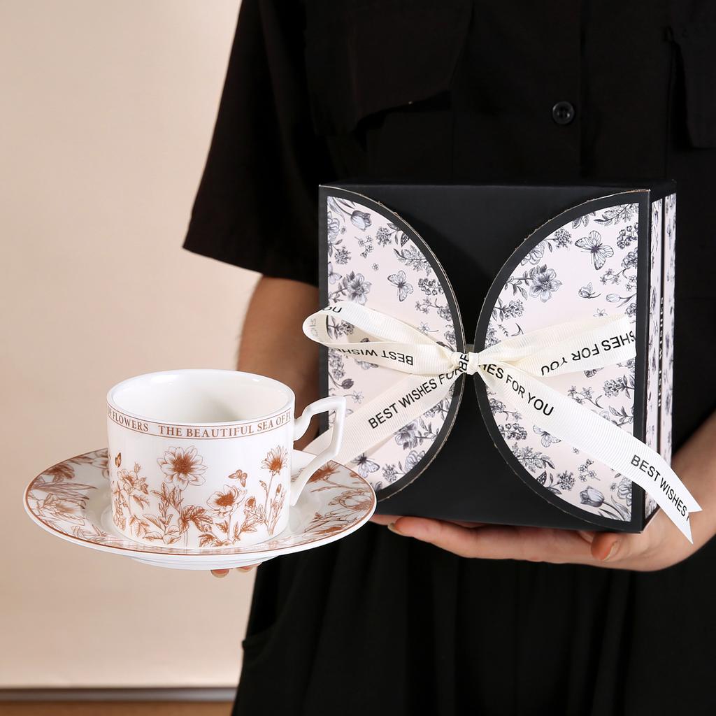 220 ml Retro-Kaffeetasse, Snackschale, Espressotasse, Keramik-Trinkgeschirr, nordische Heimdekoration, Tasse, Urlaubsgeschenkset