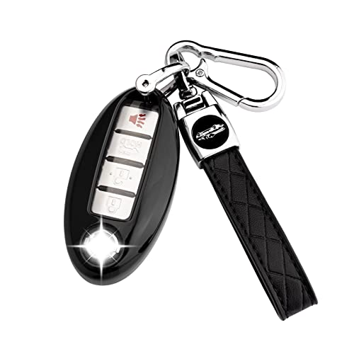 

Nissan Keyclasp, мягкий корпус для ключей из ТПУ, полностью защищенный Altima Rogue Maxima Sentra Infiniti Armada sedan 3 4 5 кнопка зажима чёрный