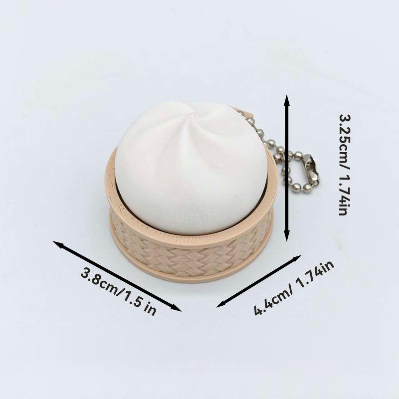 

Hot Sale 1Pcs Cartoon Steamed Stuffed Bun Pinch Toy Decompressing Sensory Props Stress Relief Pass The Time Clicker Toys Pendant one size
