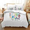 Anime Boys Bedroom Bedding Set Single Twin Printed Bed Set With Pillowcase Bed Duvet Cover Single Double Queen Super King Size