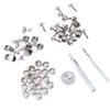 63pcs Marine Boat Stainless Steel Canvas Snap Cover Fastener 15mm Screw Studs Repair Kit W/ Tallation Tool