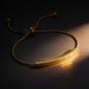 18k Gold Engraved Adjustable Pull-string Bracelet for Women - Instagram Style, Light Luxury, High-end Feel, Colorfast Jewelry Piece