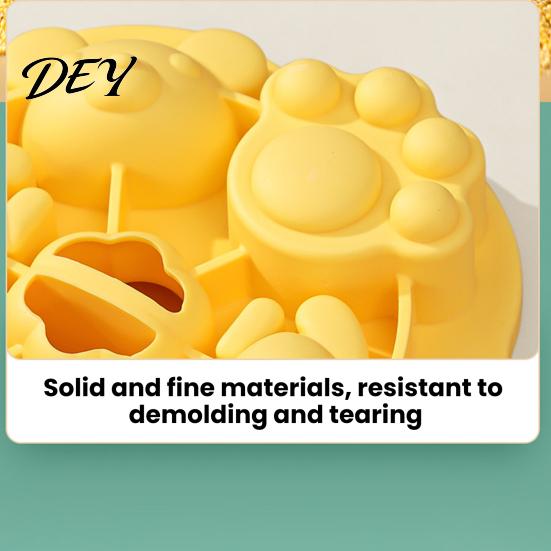 Kitchen Baking Supplies Silicone Baby Popsicle Mold, with 6 Grids, Cartoon Shape Pastry Easy to Clean Molds Tool, Flexible Non-stick Reusable