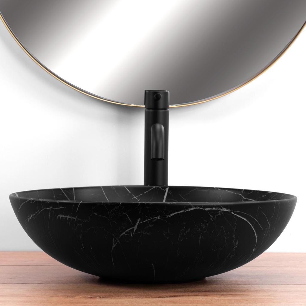 Umywalka fibo black matt - nablatowa sku rea-u3301