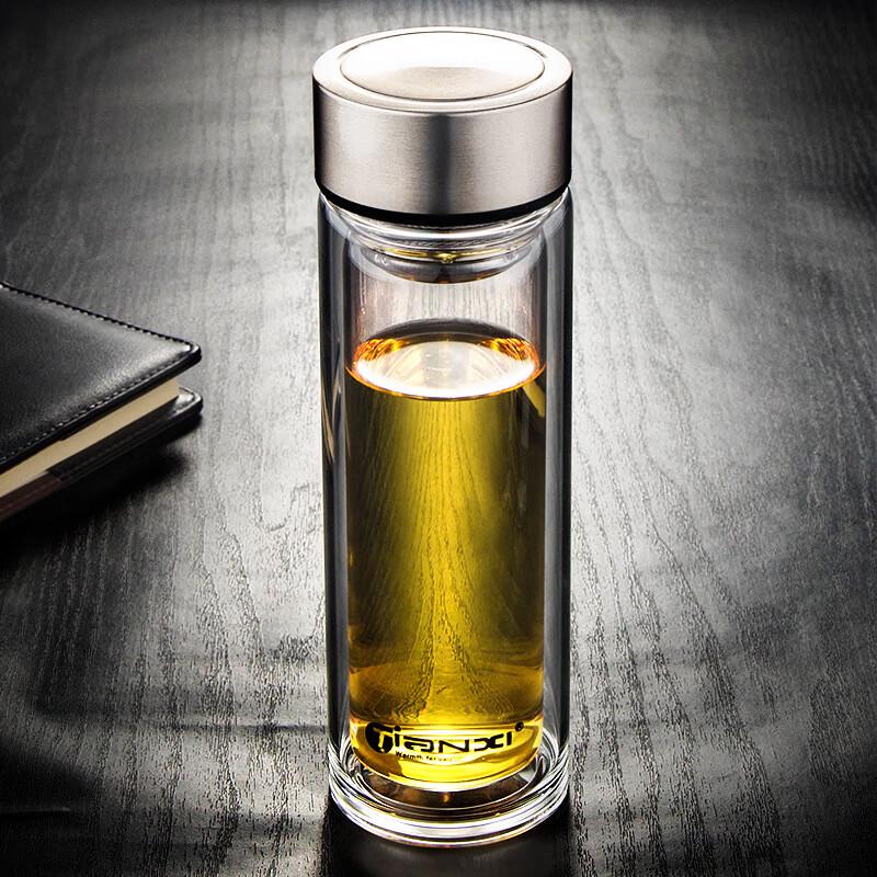 Tianxi Double-Layer Glass Tea Infuser Cup