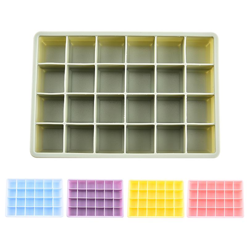 Silikon 15-facks iskubslåda med lock - Luktresistent, Antibakteriell, Fack för fyrkantiga isstavar