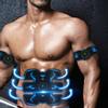 Digitalanzeige Aufladen Bauchmuskel-Stimulator Formgebung Muskelaufbau-Instrument Lauf-Sportgerät blau