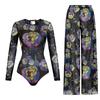Costume da Bagno Solare Donna Alta Elasticità Ispessito Rete Pantaloni Larghi Costumi da Bagno Europei e Americani Fitness Intero