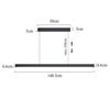 Suspension LED - NETTLIFE - 148,5 cm - 50W - Dimmable avec télécommande - Noir métal