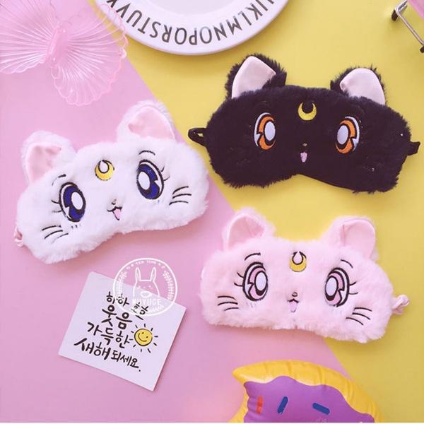 

Прекрасная маска для сна, маска для путешествий, мультфильм, аниме, Сейлор Мун, повязка на глаза белый