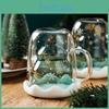 Creative Christmas Mug Double Tree Glass Water Cup Milk Cup Coffee Cup Juice Cup