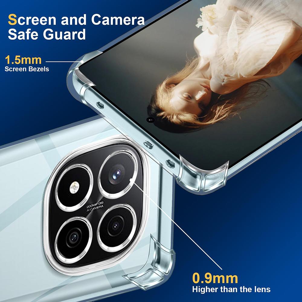 Plain Thick Shockproof Clear Case for Xiaomi Redmi Note 14 Pro Plus 5G Note14 Pro 4G Transparent Cover