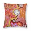 Australian Aboriginal Art 2 Square Pillowcase Polyester Linen Velvet Creative Zip Decorative Sofa Cushion Cover