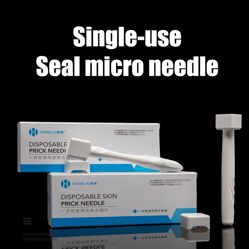 Disposable Skin Puncture Needle, Stamp Style Scalp Stamp, Rolling Needle Micro Needle Machine, 100/140 Needles Adjustable