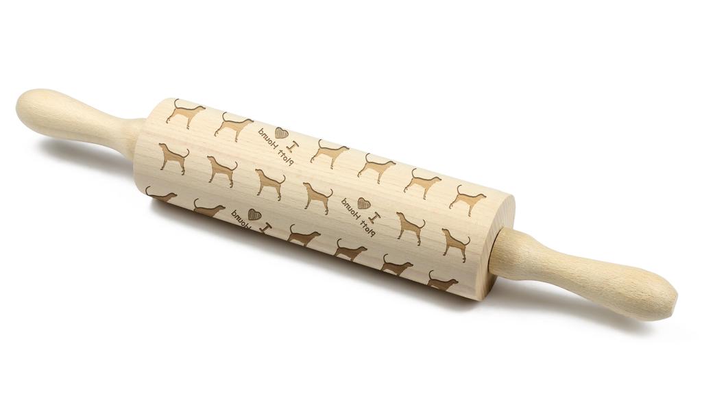 Plott Hound – Rolling pin for dough with a dog, patterned rolling pin for ceramics | Art-Dog