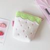 1 Pc Large Capacity Travel Toiletry Organizer Kawaii Strawberry Plush Makeup Bag Cute Cosmetic Pouch Storage Case For Women