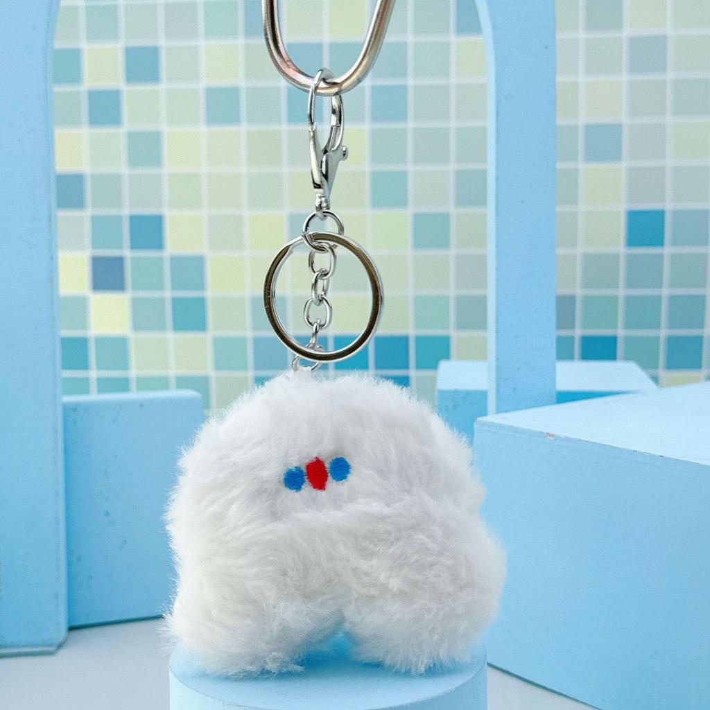 Cute Plush Doll Keychain Pendant - Pink, Clumsy Style